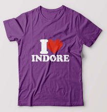 Load image into Gallery viewer, I Love Indore T-Shirt for Men-S(38 Inches)-Purple-Ektarfa.online
