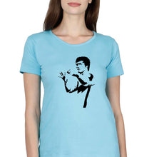 Load image into Gallery viewer, Bruce Lee T-Shirt for Women-XS(32 Inches)-SkyBlue-Ektarfa.online

