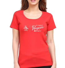 Load image into Gallery viewer, Penguin T-Shirt for Women-Red-Ektarfa.online
