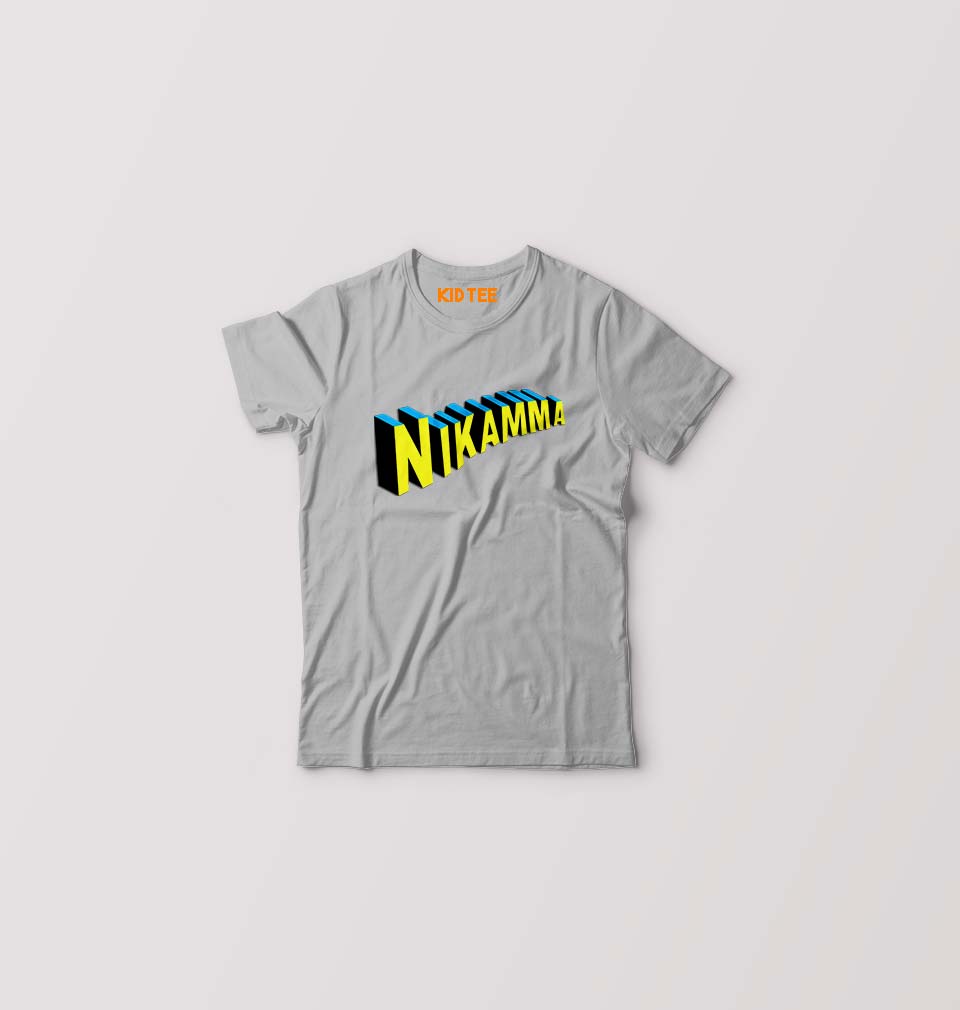 Nikamma Kids T-Shirt for Boy/Girl-Grey-Ektarfa.online