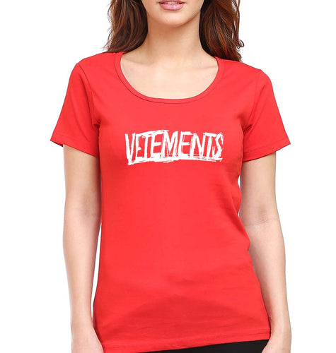 Vetements T-Shirt for Women-Red-Ektarfa.online