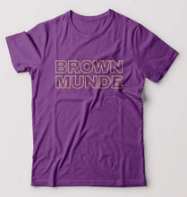 Load image into Gallery viewer, BROWN MUNDE T-Shirt for Men-S(38 Inches)-Purple-Ektarfa.online
