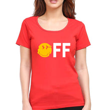 Load image into Gallery viewer, Emoji Off T-Shirt for Women-Red-Ektarfa.online
