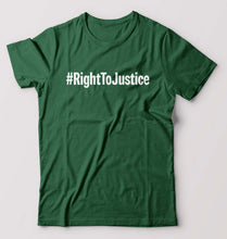 Load image into Gallery viewer, Right to Justice T-Shirt for Men-Bottle Green-Ektarfa.online
