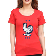 Load image into Gallery viewer, France Football T-Shirt for Women-Red-Ektarfa.online
