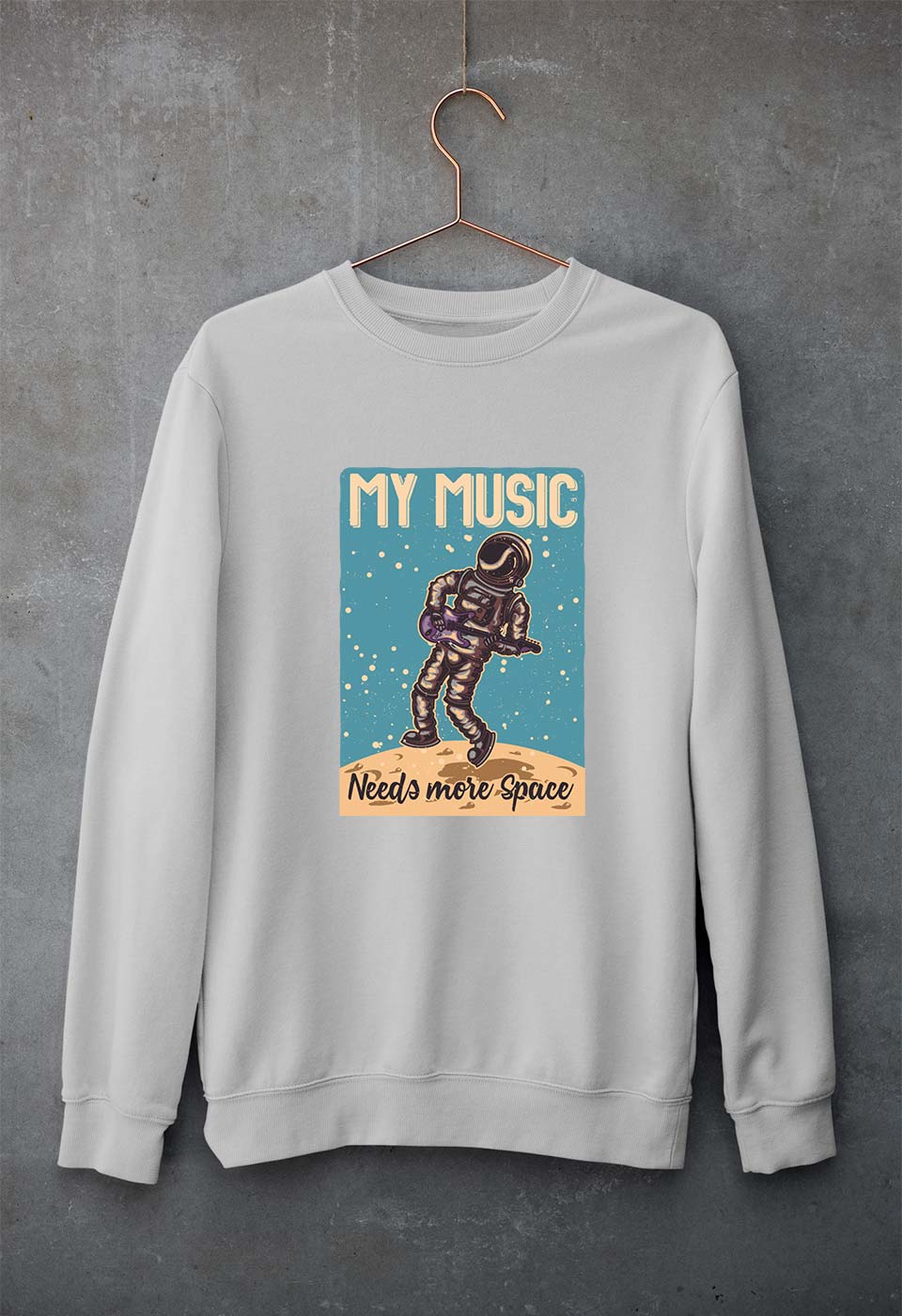 Music Unisex Sweatshirt for Men/Women-S(40 Inches)-Grey Melange-Ektarfa.online