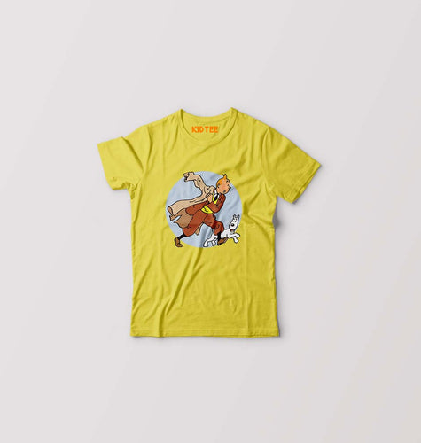 Tintin Kids T-Shirt for Boy/Girl-0-1 Year(20 Inches)-Yellow-Ektarfa.online