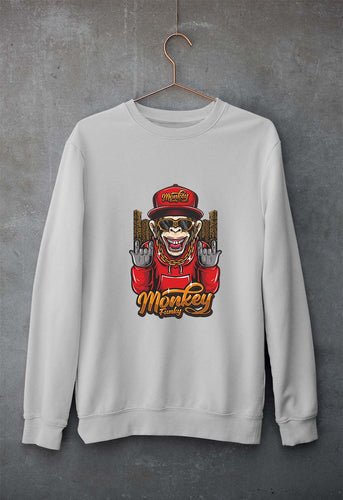 Hip Hop Monkey Unisex Sweatshirt for Men/Women-Grey Melange-Ektarfa.online