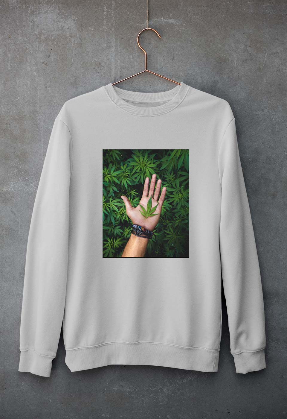 Weed Unisex Sweatshirt for Men/Women-S(40 Inches)-Grey Melange-Ektarfa.online