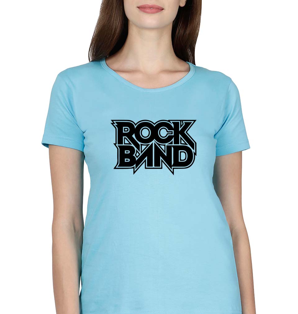 Queen Rock Band T-Shirt for Women-XS(32 Inches)-SkyBlue-Ektarfa.online