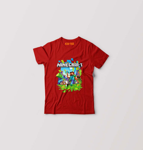 Minecraft Kids T-Shirt for Boy/Girl-0-1 Year(20 Inches)-Red-Ektarfa.online