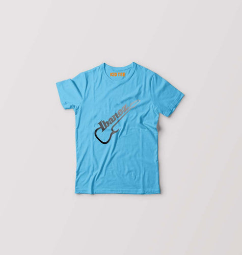 Ibanez Guitar Kids T-Shirt for Boy/Girl-Light Blue-Ektarfa.online