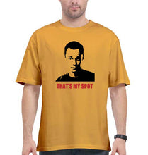 Load image into Gallery viewer, Sheldon Cooper That&#39;s My Spot Oversized T-Shirt for Men-Golden Yellow-Ektarfa.online
