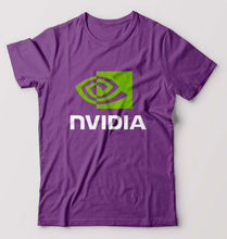 Load image into Gallery viewer, Nvidia T-Shirt for Men-S(38 Inches)-Purple-Ektarfa.online
