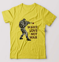 Load image into Gallery viewer, Guns N&#39; Roses Make Love Not War T-Shirt for Men-S(38 Inches)-Yellow-Ektarfa.online
