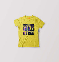 Load image into Gallery viewer, Young Wild Free Kids T-Shirt for Boy/Girl-Mustard Yellow-Ektarfa.online
