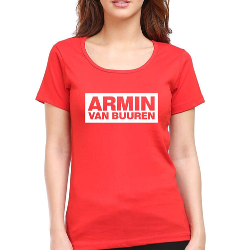 Armin Van Buuren T-Shirt for Women-Red-Ektarfa.online