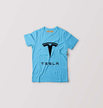 Load image into Gallery viewer, Tesla Kids T-Shirt for Boy/Girl-Light Blue-Ektarfa.online
