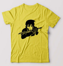 Load image into Gallery viewer, Sasuke Uchiha T-Shirt for Men-S(38 Inches)-Yellow-Ektarfa.online
