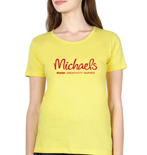 Load image into Gallery viewer, Michaels T-Shirt for Women-XS(32 Inches)-Mustard Yellow-Ektarfa.online
