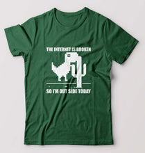 Load image into Gallery viewer, Internet T-Shirt for Men-Bottle Green-Ektarfa.online
