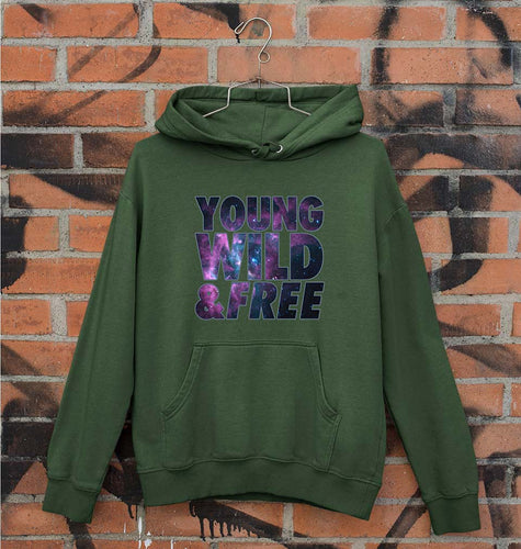 Young Wild Free Unisex Hoodie for Men/Women-Dark Green-Ektarfa.online