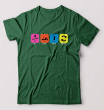 Load image into Gallery viewer, Badminton T-Shirt for Men-Bottle Green-Ektarfa.online
