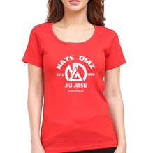 Load image into Gallery viewer, Nate Diaz UFC T-Shirt for Women-XS(32 Inches)-Red-Ektarfa.online
