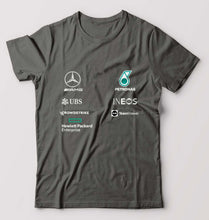 Load image into Gallery viewer, Mercedes AMG Petronas F1 2022 Team T-Shirt for Men-S(38 Inches)-Charcoal-Ektarfa.online
