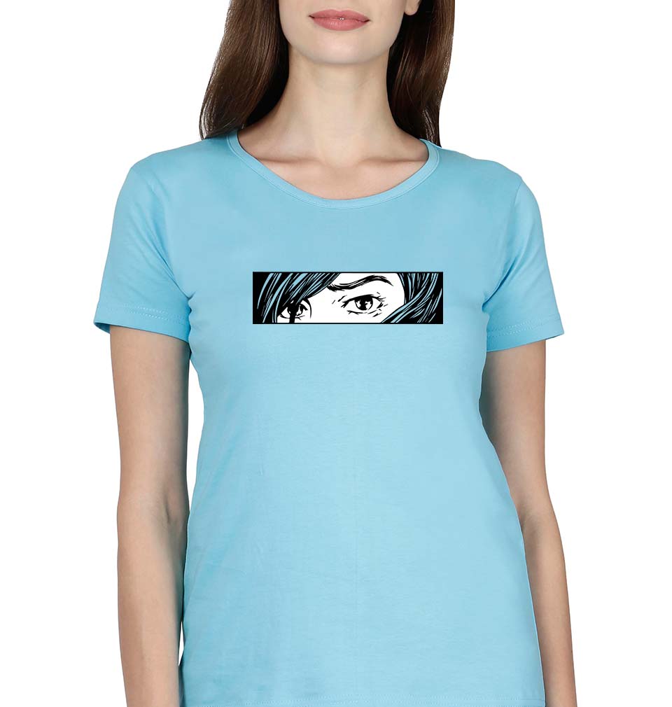 Anime T-Shirt for Women-XS(32 Inches)-SkyBlue-Ektarfa.online