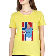 Load image into Gallery viewer, Erling Haaland T-Shirt for Women-Yellow-Ektarfa.online

