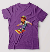 Load image into Gallery viewer, Subway Surfers T-Shirt for Men-S(38 Inches)-Purple-Ektarfa.online
