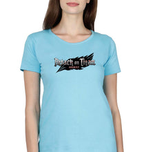 Load image into Gallery viewer, Attack on Titan T-Shirt for Women-Light Blue-Ektarfa.online
