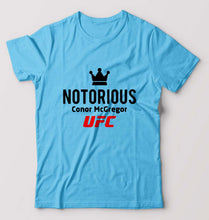 Load image into Gallery viewer, Conor McGregor UFC T-Shirt for Men-S(38 Inches)-Light Blue-Ektarfa.online
