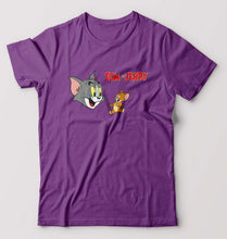 Load image into Gallery viewer, Tom and Jerry T-Shirt for Men-S(38 Inches)-Purple-Ektarfa.online
