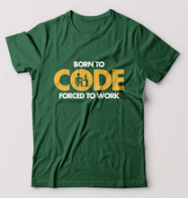 Load image into Gallery viewer, Coder Geek T-Shirt for Men-Bottle Green-Ektarfa.online
