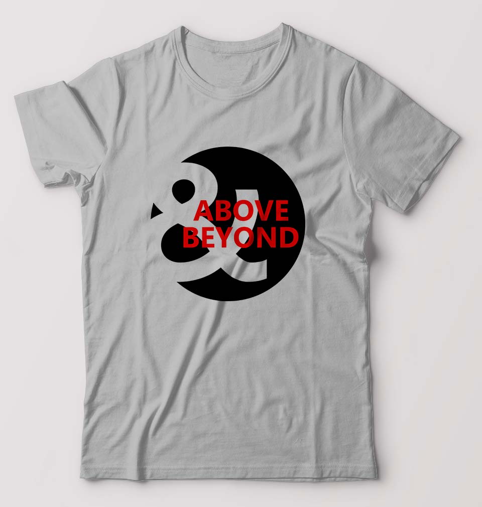 Above & Beyond T-Shirt for Men-S(38 Inches)-Grey Melange-Ektarfa.online