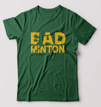 Load image into Gallery viewer, Badminton T-Shirt for Men-S(38 Inches)-Bottle Green-Ektarfa.online
