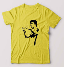 Load image into Gallery viewer, Bruce Lee T-Shirt for Men-S(38 Inches)-Yellow-Ektarfa.online
