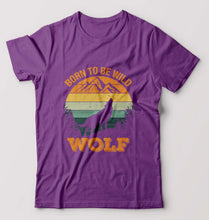 Load image into Gallery viewer, Wolf T-Shirt for Men-Purple-Ektarfa.online
