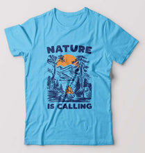 Load image into Gallery viewer, Nature T-Shirt for Men-S(38 Inches)-Light Blue-Ektarfa.online
