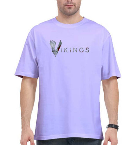 Vikings Oversized T-Shirt for Men-Lavender-Ektarfa.online