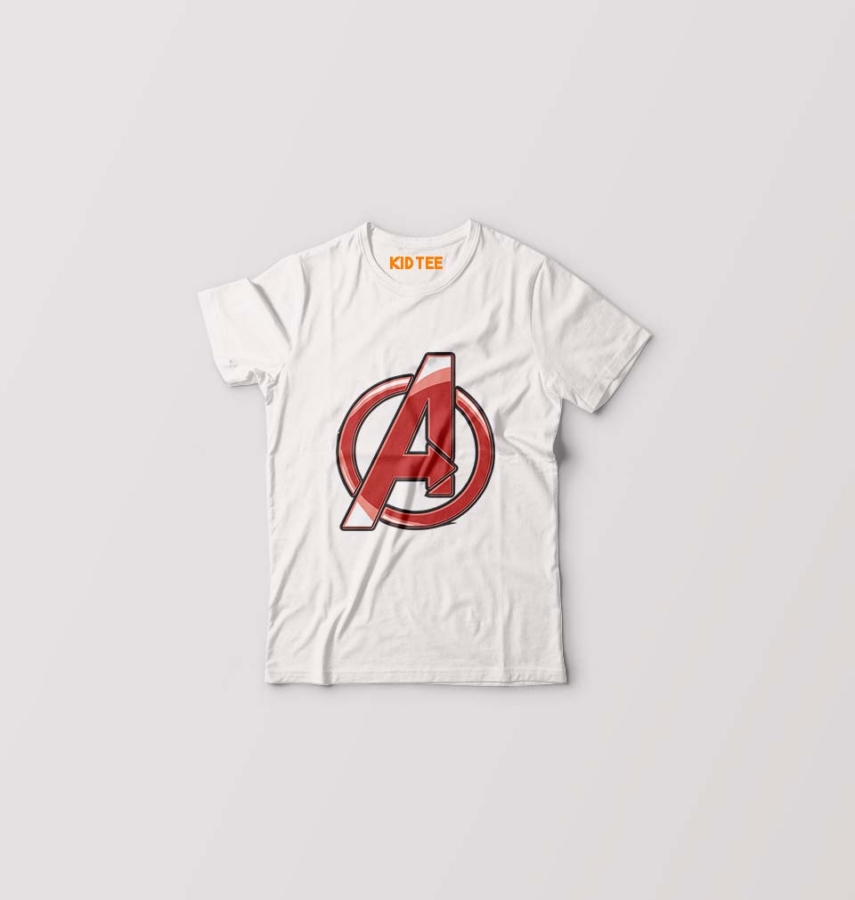 Avenger Logo Kids T-Shirt for Boy/Girl-White-Ektarfa.online