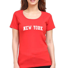 Load image into Gallery viewer, New York T-Shirt for Women-Red-Ektarfa.online
