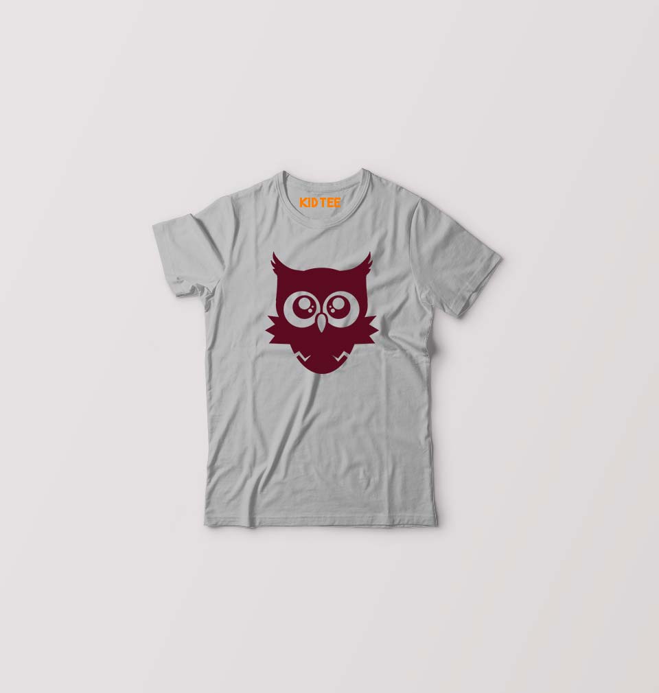 Cute Baby Owl Kids T-Shirt for Boy/Girl-Grey-Ektarfa.online