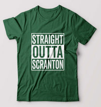 Load image into Gallery viewer, Straight Outta Scranton T-Shirt for Men-S(38 Inches)-Bottle Green-Ektarfa.online
