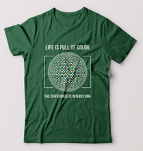 Load image into Gallery viewer, Life T-Shirt for Men-S(38 Inches)-Bottle Green-Ektarfa.online
