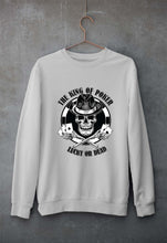 Load image into Gallery viewer, Poker Unisex Sweatshirt for Men/Women-S(40 Inches)-Grey Melange-Ektarfa.online
