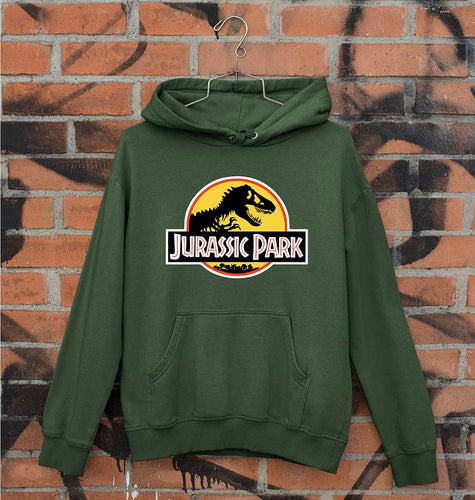 Jurassic Park Unisex Hoodie for Men/Women-S(40 Inches)-Dark Green-Ektarfa.online