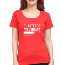 Load image into Gallery viewer, Chartered Accountants(CA) In Progress T-Shirt for Women-Red-Ektarfa.online
